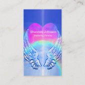 Angel Wings 包まれた a のまわりにハート名刺 名刺 (正面)