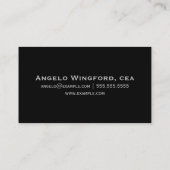 ANGEL WINGS Black You Pick Colorカスタム 名刺 (裏面)