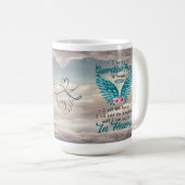 Angel Wings Husband Memorial Custom Mug コーヒーマグカップ (正面右)