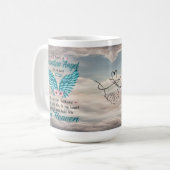 Angel Wings Husband Memorial Custom Mug コーヒーマグカップ (正面左)