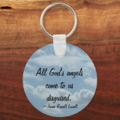 Angel Wings in the Cloudsキーチェーン キーホルダー (正面)