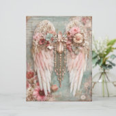 Angel Wings Junk Journal Scrapbook Paper (スタンド正面)