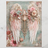 Angel Wings Junk Journal Scrapbook Paper (正面)