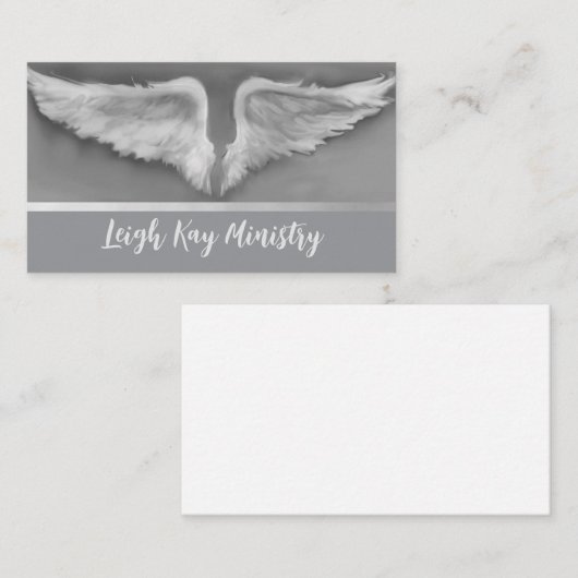 Angel Wings lightworker spiritual business cards 名刺 (正面/裏面)