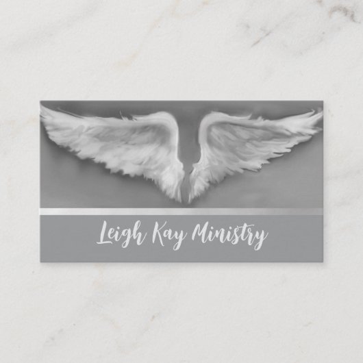 Angel Wings lightworker spiritual business cards 名刺 (正面)