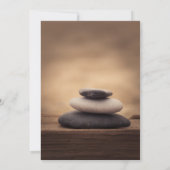 Angel Wings Zen Stones Photo Celebration Of Life 招待状 (裏面)