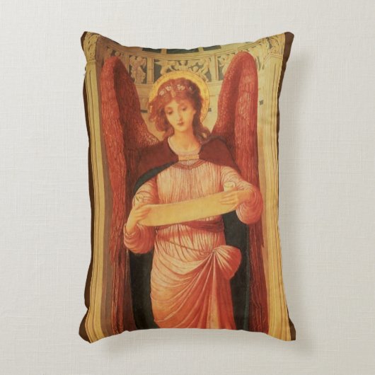 Angel with a scroll by John Melhuish Strudwick アクセントクッション (正面(垂直))