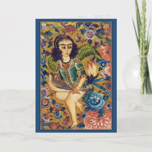 Angel with Bird CC0418 Islamic Art Greeting Card カード (正面)