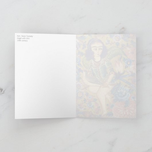 Angel with Bird CC0418 Islamic Art Greeting Card カード (内部)
