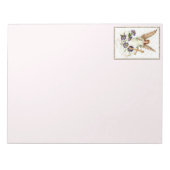 Angel With Cross And Clematis Flowers Notepad ノートパッド (正面)