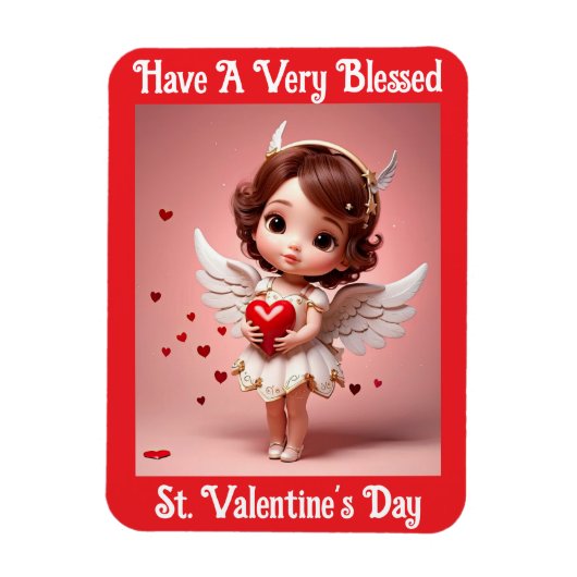 Angel With Heart Flexible Photo Magnet マグネット (縦)