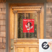  Angel With Heart Window Cling ウィンドウサイン (ホームデコレーション)