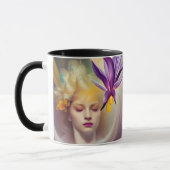 Angel with orchid - personalizable マグカップ (左)