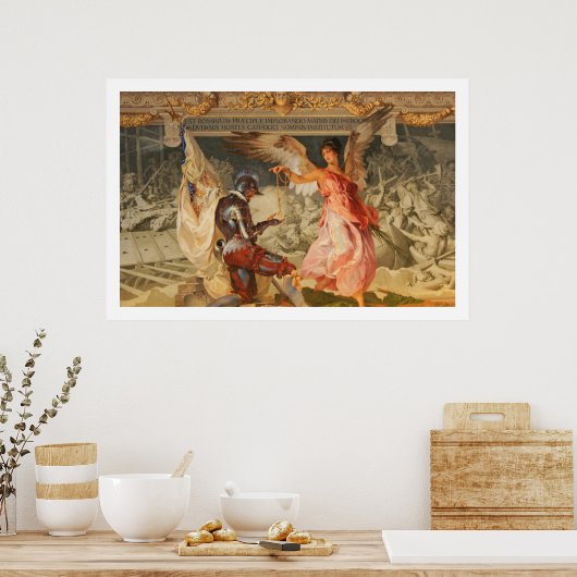 Angel with Rosary ポスター (キッチン)