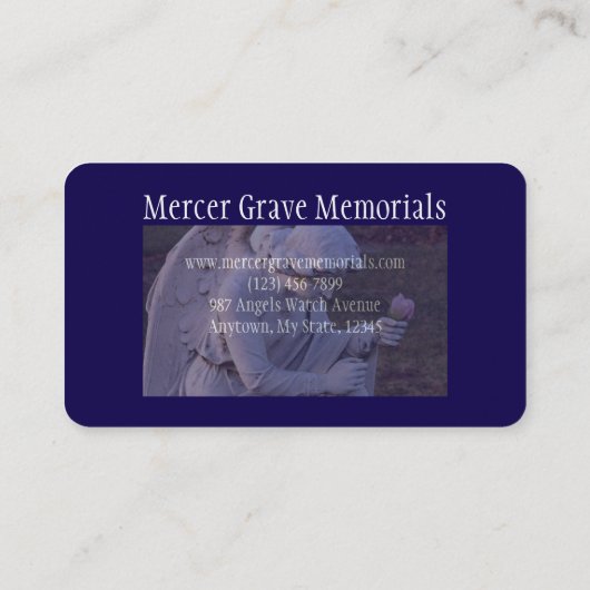 "ANGEL WITH ROSE/REST IN PEACE"  名刺 (裏面)