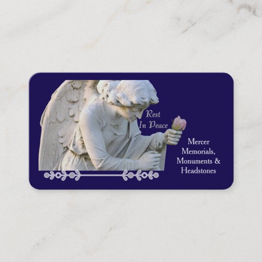 "ANGEL WITH ROSE/REST IN PEACE"  名刺 (正面)