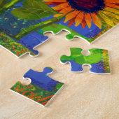 Angel with Tabby Cat and Sunflowers 11x14パズル ジグソーパズル (側面)