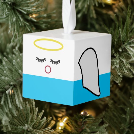 Angel Wooden Cube Christmas Ornament キューブオーナメント (ツリー)