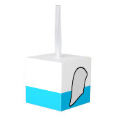 Angel Wooden Cube Christmas Ornament キューブオーナメント (裏面アングル)