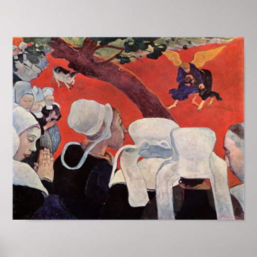 Angel Wrestling with Jacob, Paul Gauguin ポスター (正面)