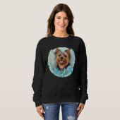 Angel Yorkie with WIngs Yorkshire Terrier Dog Memo スウェットシャツ (正面フル)