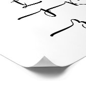 Angelaスクリプトフォントグリフ連絡シート ポスター (角)