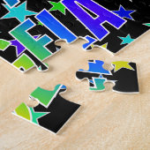 「ANGELA」名、おもしろい「ハッピーバースデー」 ジグソーパズル (側面)