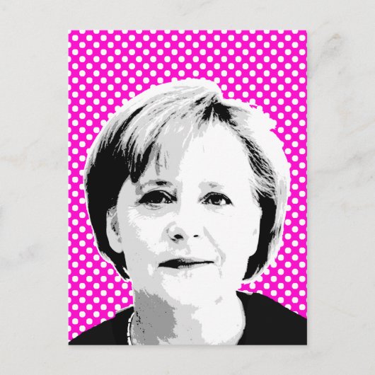 Angela Merkel - – リー国際的ダー – .png ポストカード (正面)