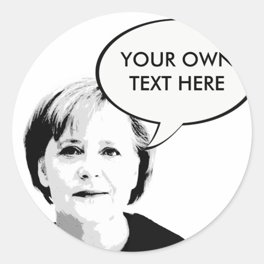 Angela Merkel - – リー国際的ダー – .png ラウンドシール (正面)