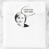 Angela Merkel - – リー国際的ダー – .png ラウンドシール (バッグ)