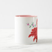 AngelArtiste著物足りなそうなフクロウのコレクターのマグ ツートーンマグカップ (中央)