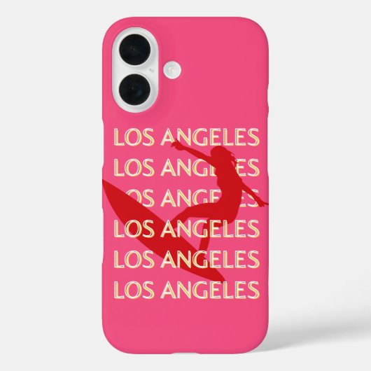 Angeles Travel Art,カリフォルニア,トラベルアート,ピンク Case-Mate iPhoneケース (裏面)