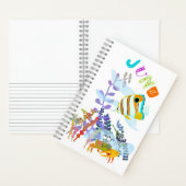 Angelfishとパーソナライズされた海の友だち手帳 ノートブック (内側)