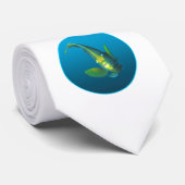 Angelfish – グラデーション青の背景のデザイン | ネクタイ (ロール)