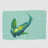 Angelfish -抽象デザイン – 写真から切り取る | ゴルフタオル (横)