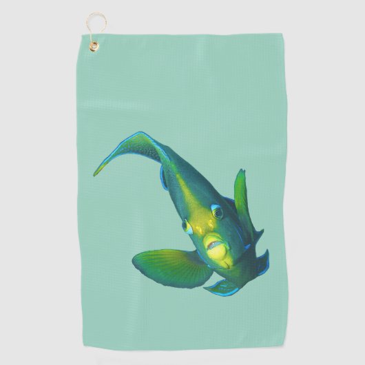 Angelfish -抽象デザイン – 写真から切り取る | ゴルフタオル (正面)
