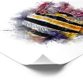 AngelFish Water Color Aquarium海の生物アート フォトプリント (角)