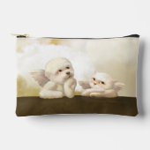 Angelic Duo: Smiling Bichon & Bao Bao Cloud アクセサリーポーチ (正面)