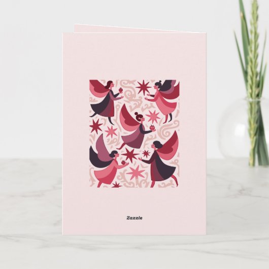 Angelic Figures Mid-Century Modern Kitschmas カード (裏面)