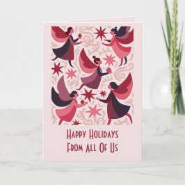 Angelic Figures Mid-Century Modern Kitschmas カード