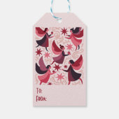 Angelic Figures Mid-Century Modern Kitschmas ギフトタグ (裏面)