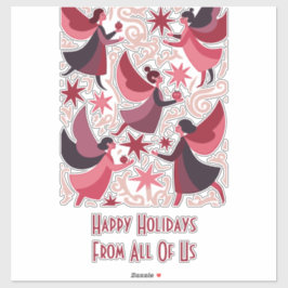 Angelic Figures Mid-Century Modern Kitschmas シール