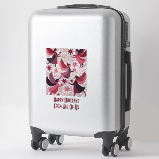 Angelic Figures Mid-Century Modern Kitschmas シール (スーツケース)