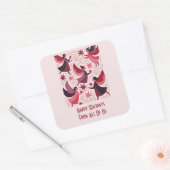 Angelic Figures Mid-Century Modern Kitschmas スクエアシール (封筒)