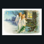 Angelic Night Carollers ポスター<br><div class="desc">To see more of our vintage art collections, visit www.VictorianTraditons.com</div>