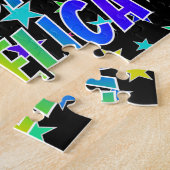 「ANGELICA」名、おもしろい「ハッピーバースデー」 ジグソーパズル (側面)