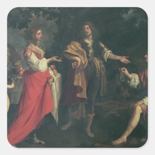 Angelica and the Moor, Medoro, 1634 (キャンバスに油) スクエアシール (正面)