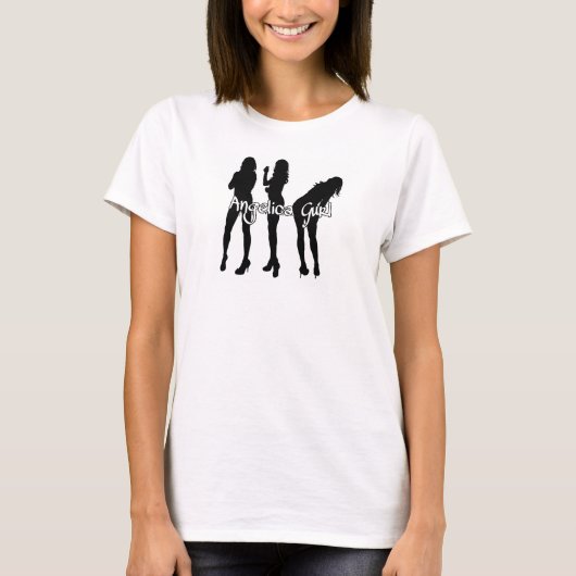 Angelica Gurl "ロゴグール" [白黒] Tシャツ (正面)