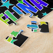 「ANGELINA」名、おもしろい「ハッピーバースデー」 ジグソーパズル (側面)