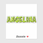 Angelina Name Kiwi Design Aufkleber Sticker シール (シート)